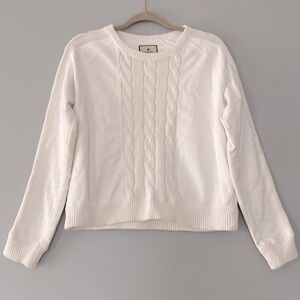 Tuckernuck white pullover fleece lined sweatshirt sweater small